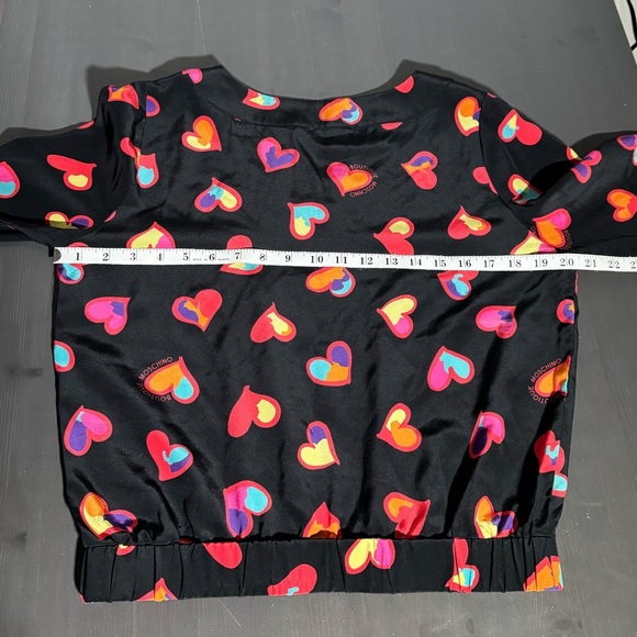 Moschino Boutique Multicolour heart print silk Blouse - Picture 5 of 6